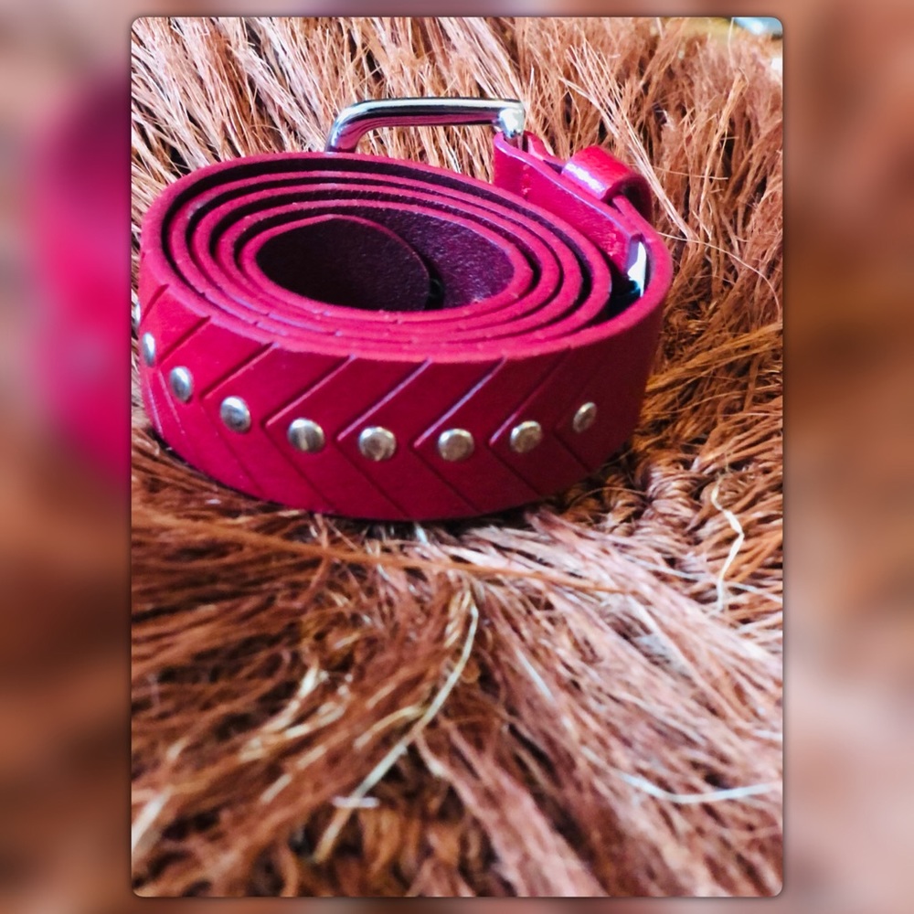 Zara Red Studded Belt